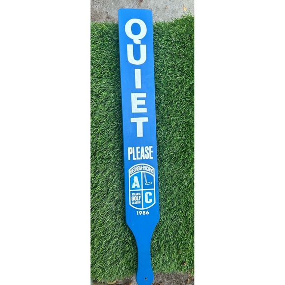 Georgia Pacific Atlanta Classic PGA Golf Paddle Quiet Sign Wooden Man Cave 1986 - Picture 1 of 2